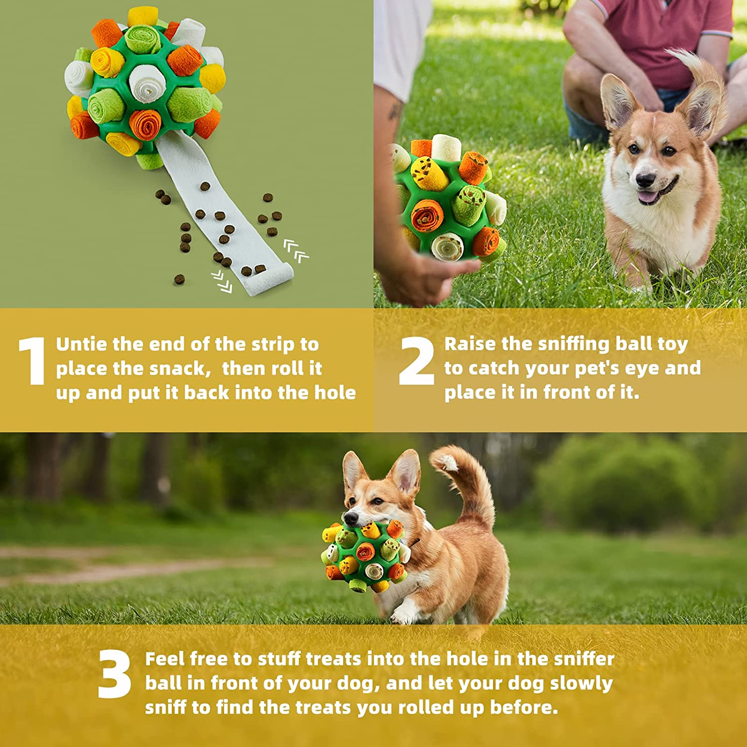 Interactive Dog Toys Snuffle Ball Encourage Natural Foraging