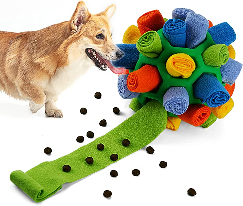 Happy Date Snuffle Treat Ball for Dogs Large, Dog Puzzle Toys for Smart Dogs,  Leaking Food Dog Toy, Dog Interactive Toys Encourages Natural Foraging  Skills 