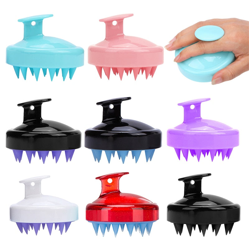 Dog/Cat Hair Scalp Massager Shampoo Brush Soft Silicone Shampoo Brush Massage Shampoo Brush Clean Scalp Bath Comb Scalp Beauty Health