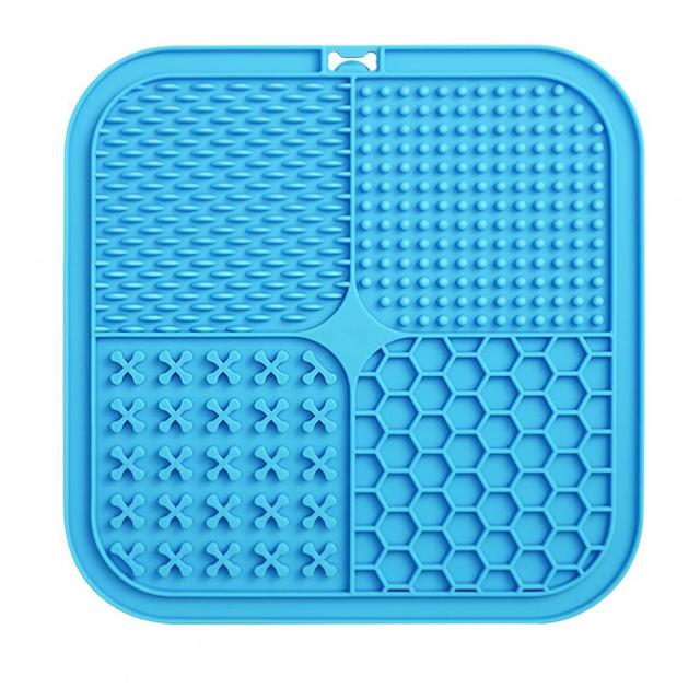 Dog Slow Feeder Lick Mat Licking Plate Food Dispenser, Boredom Anxiety Reducer; Perfect for Food, Treats Yogurt or Peanut Butter